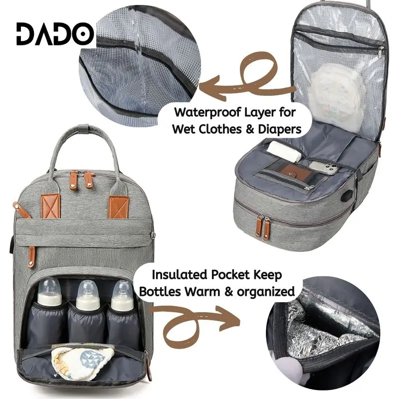 Sac ouvert et poches